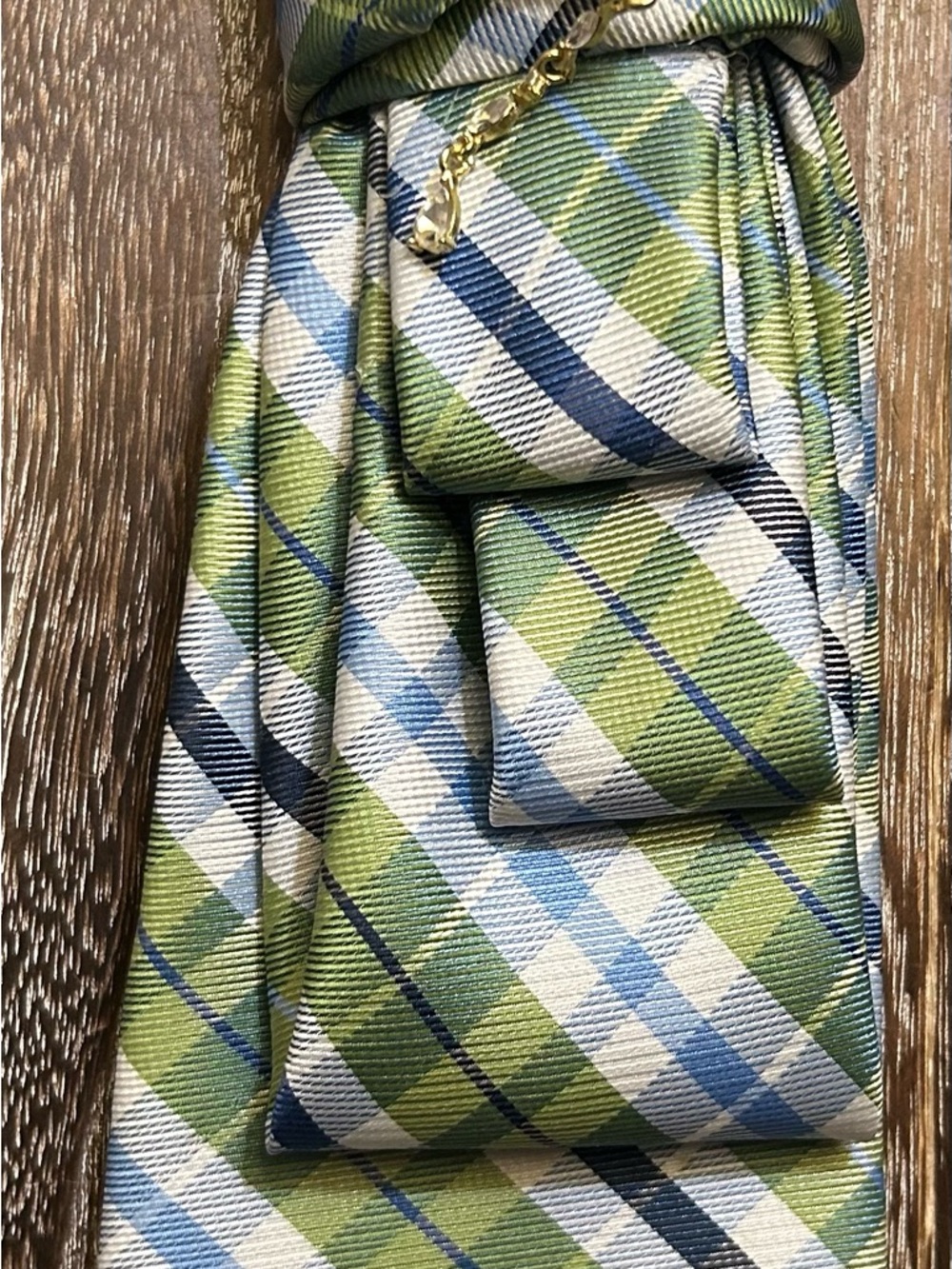 Plaid Green & Blue Necktie